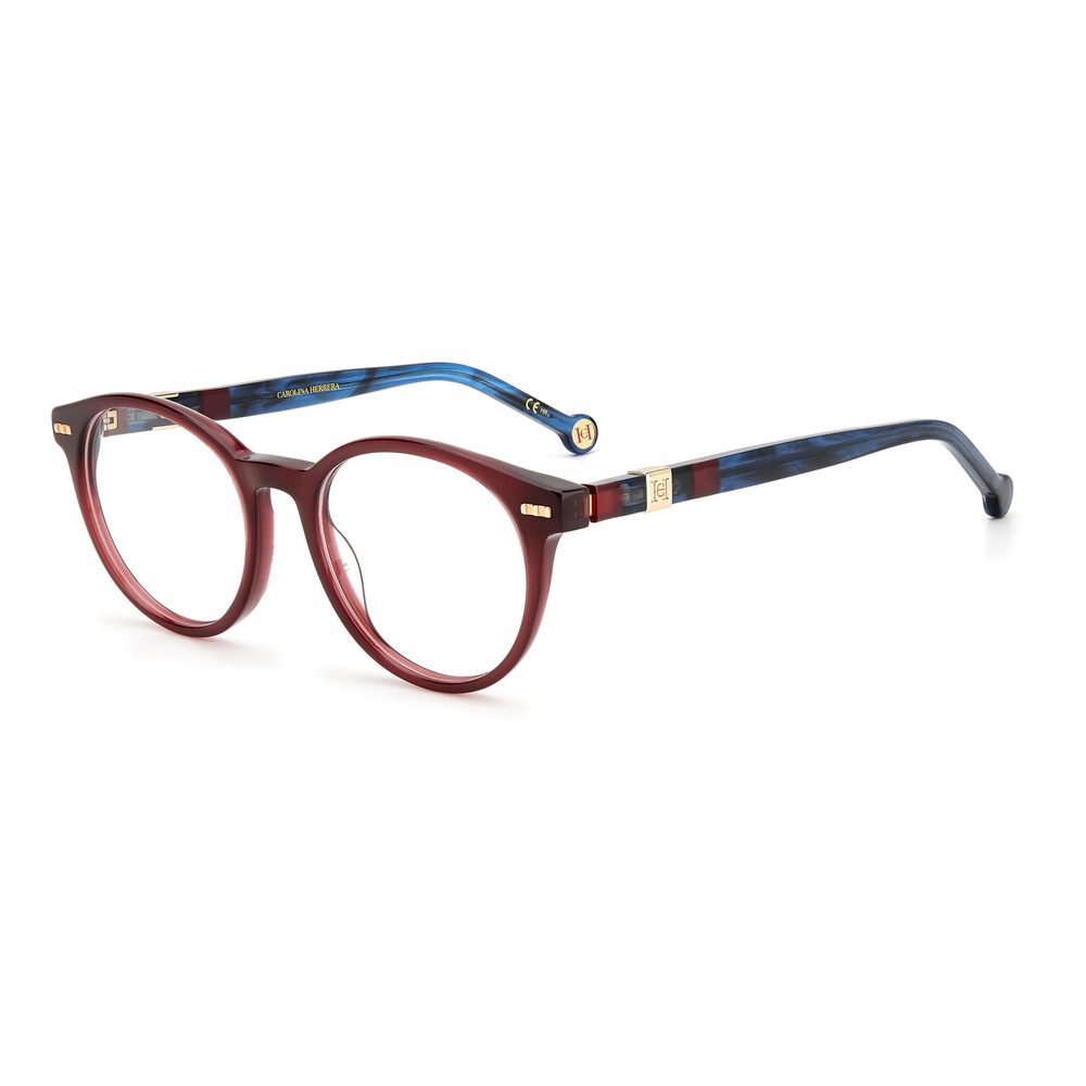 NWT Carolina Herrera CH0049-XAE-50 Brown Blue 50mm Eyeglasses